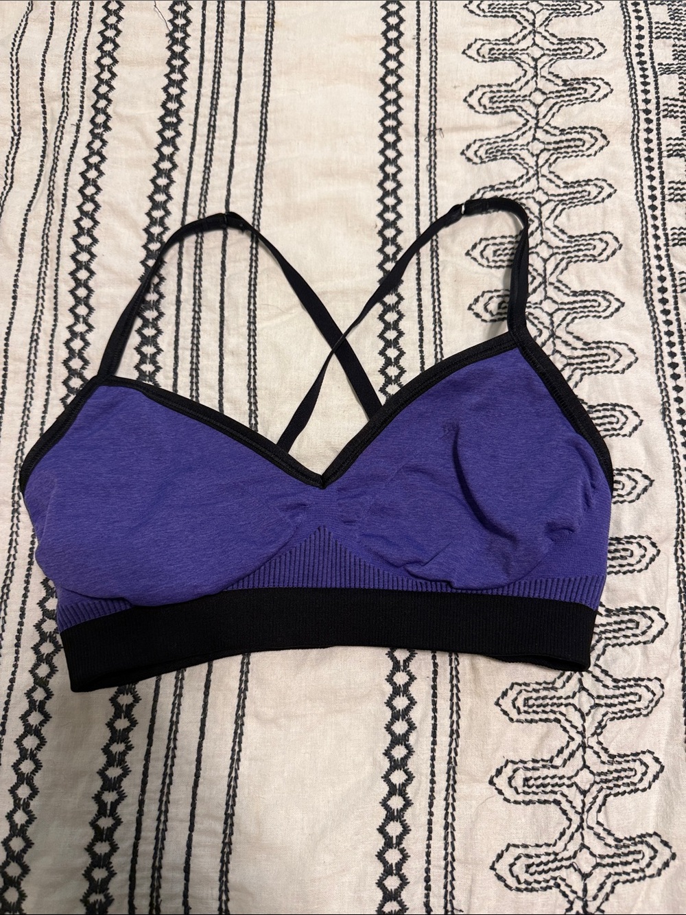 Purple Black Seamless Bralette - Women Intimate